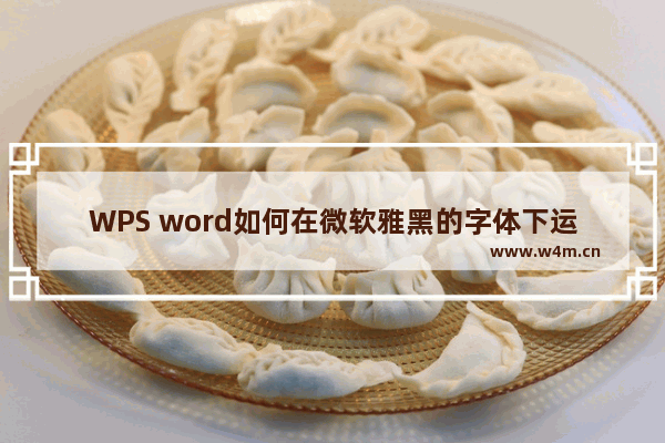 WPS word如何在微软雅黑的字体下运用宋体双引号