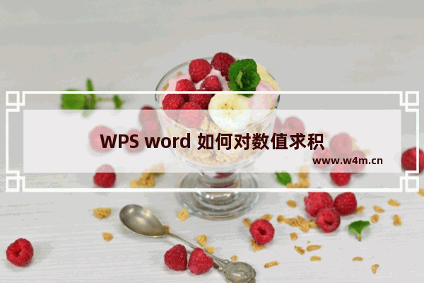 WPS word 如何对数值求积