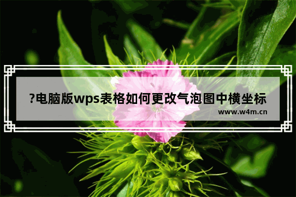 ?电脑版wps表格如何更改气泡图中横坐标轴的值