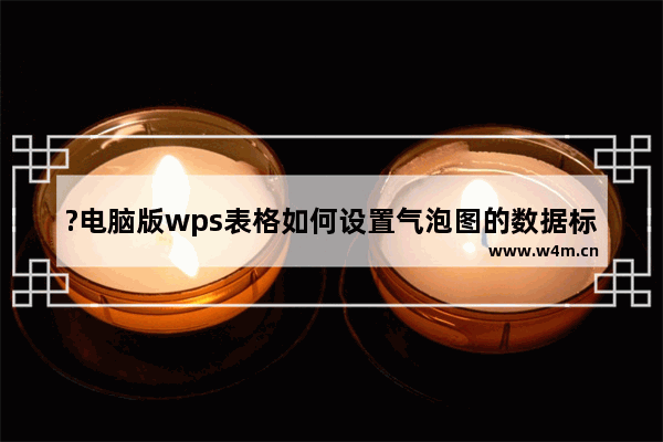 ?电脑版wps表格如何设置气泡图的数据标签