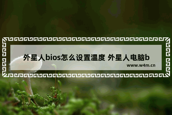 外星人bios怎么设置温度 外星人电脑bios怎么设置启动项