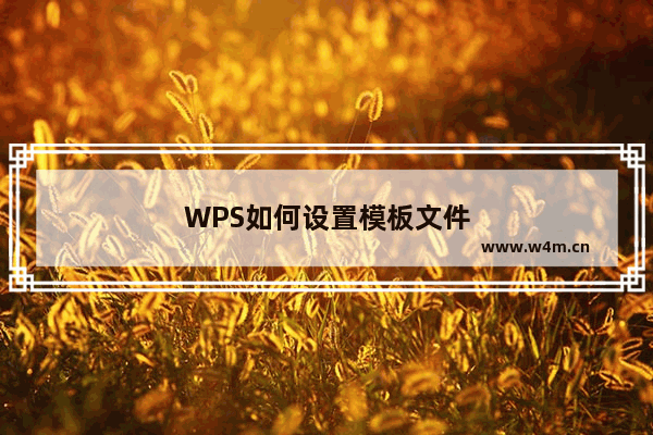 WPS如何设置模板文件