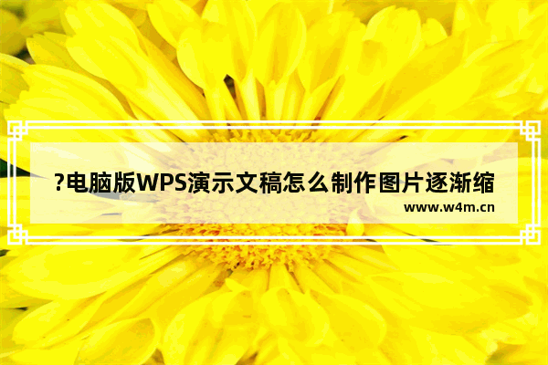 ?电脑版WPS演示文稿怎么制作图片逐渐缩小消失动画效果