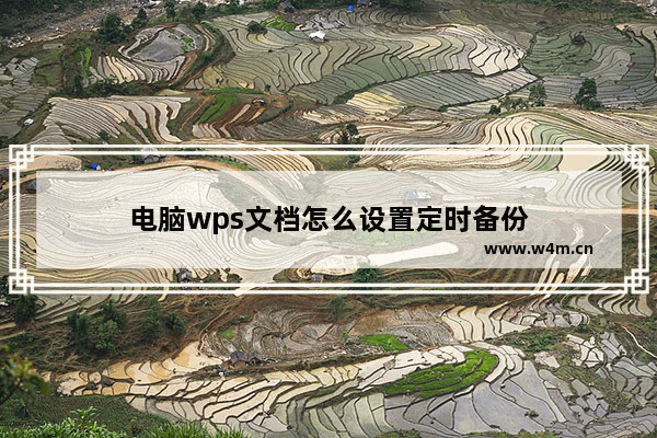 电脑wps文档怎么设置定时备份