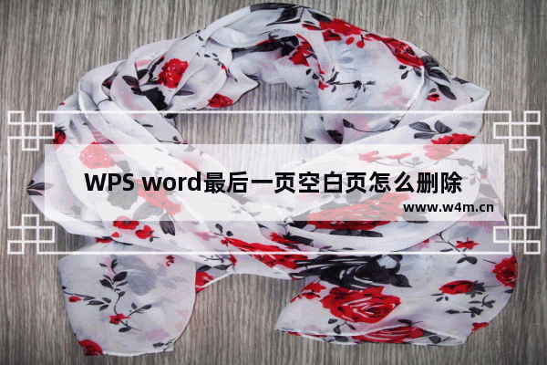 WPS word最后一页空白页怎么删除