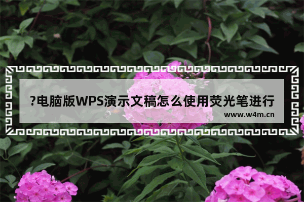 ?电脑版WPS演示文稿怎么使用荧光笔进行标识