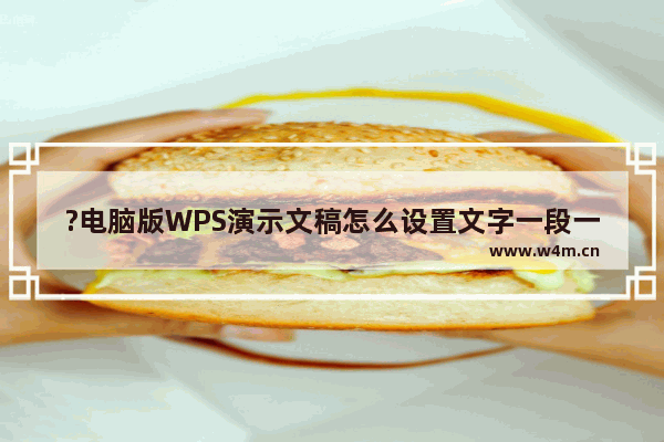 ?电脑版WPS演示文稿怎么设置文字一段一段地出现