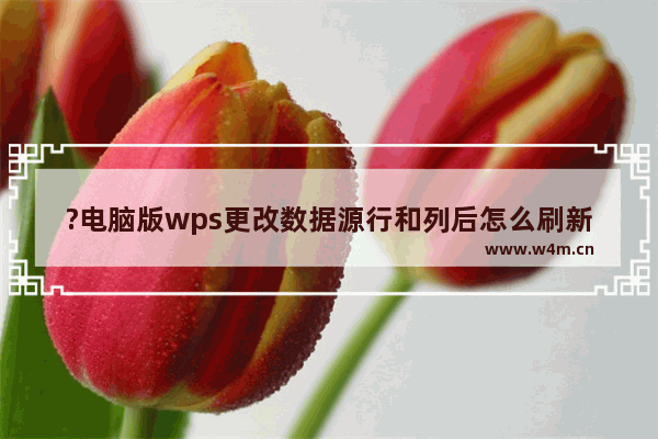 ?电脑版wps更改数据源行和列后怎么刷新数据透明表