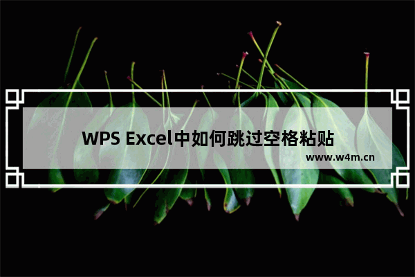 WPS Excel中如何跳过空格粘贴