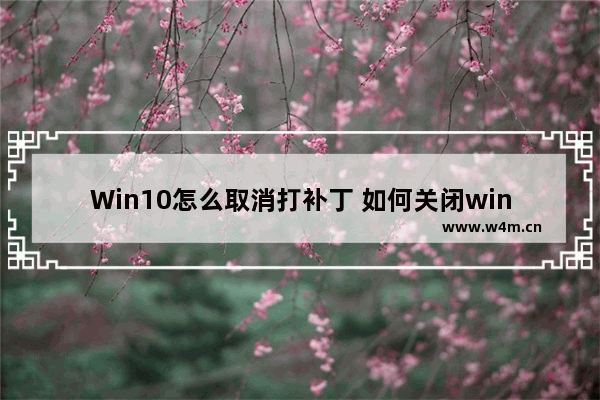 Win10怎么取消打补丁 如何关闭win10自动打补丁