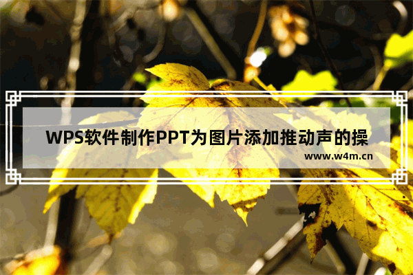 WPS软件制作PPT为图片添加推动声的操作方法分享