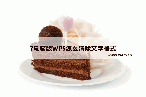 ?电脑版WPS怎么清除文字格式