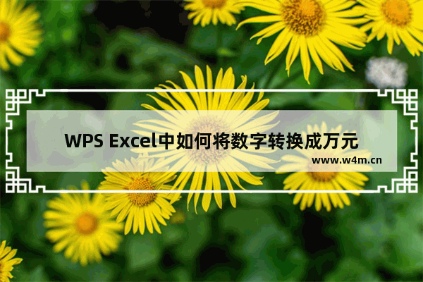 WPS Excel中如何将数字转换成万元单位