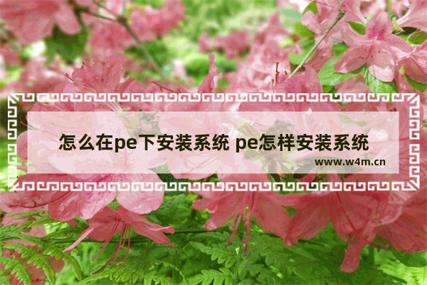 怎么在pe下安装系统 pe怎样安装系统