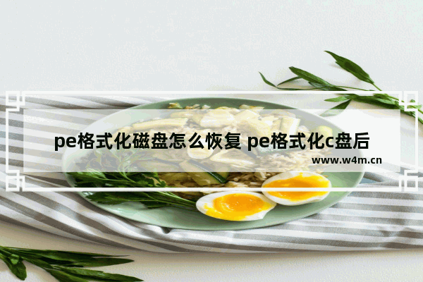 pe格式化磁盘怎么恢复 pe格式化c盘后怎么恢复