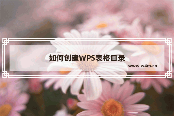 如何创建WPS表格目录