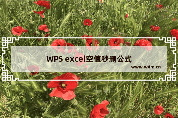 WPS excel空值秒删公式