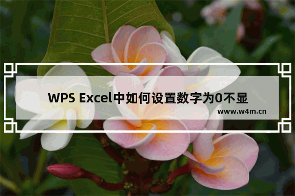 WPS Excel中如何设置数字为0不显示