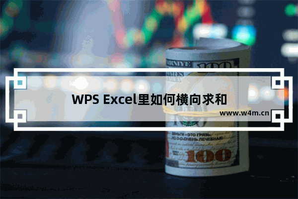 WPS Excel里如何横向求和