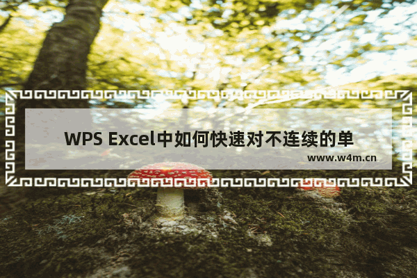 WPS Excel中如何快速对不连续的单元格填充相同的值