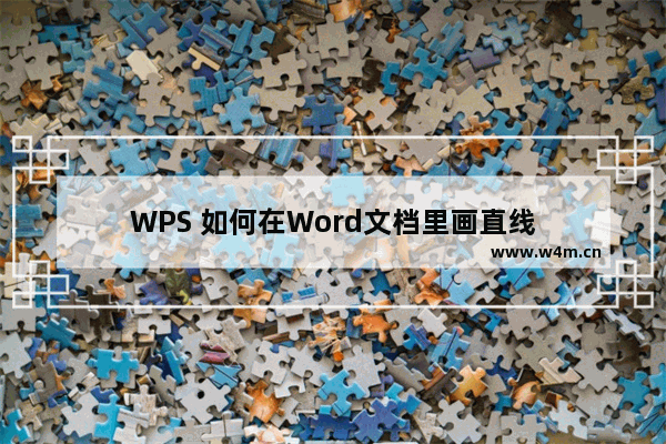 WPS 如何在Word文档里画直线