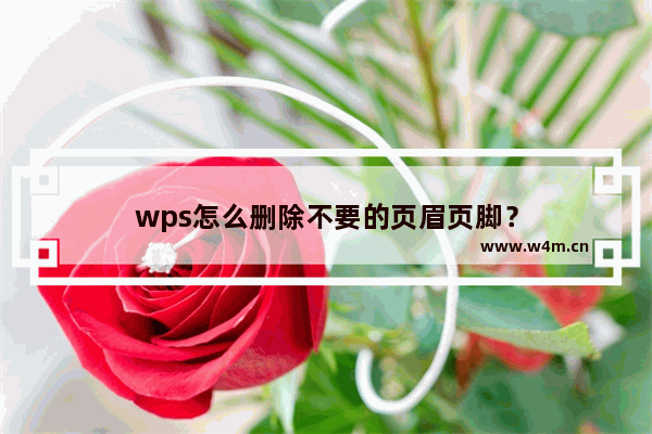 wps怎么删除不要的页眉页脚？