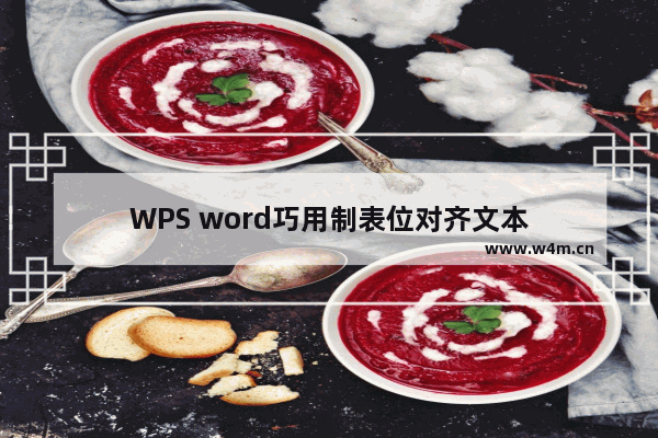 WPS word巧用制表位对齐文本