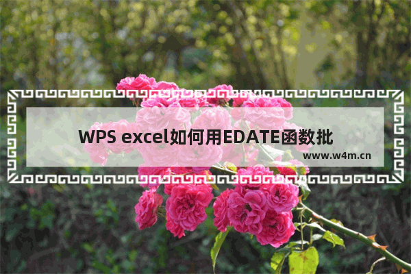 WPS excel如何用EDATE函数批量计算到期日