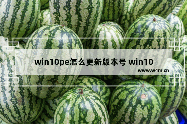 win10pe怎么更新版本号 win10pe怎么装系统