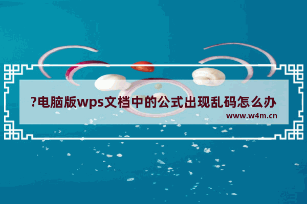 ?电脑版wps文档中的公式出现乱码怎么办