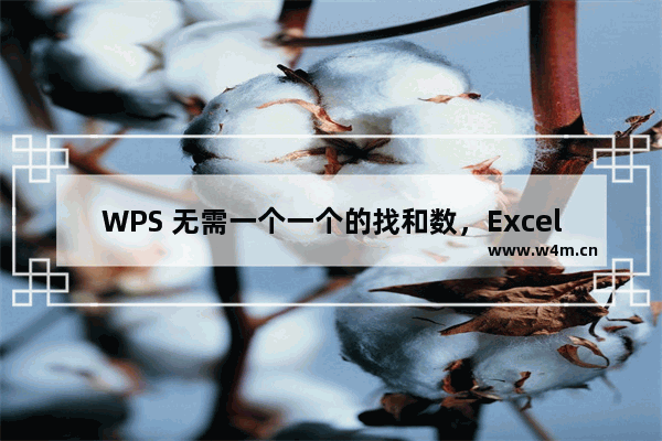 WPS 无需一个一个的找和数，Excel筛选功能可以帮你快速实现