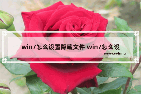 win7怎么设置隐藏文件 win7怎么设置隐藏文件夹不显示