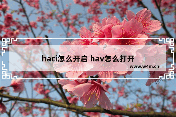 haci怎么开启 hav怎么打开