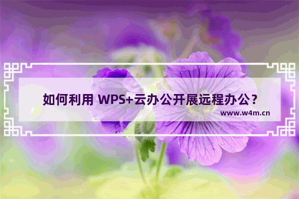 如何利用 WPS+云办公开展远程办公？