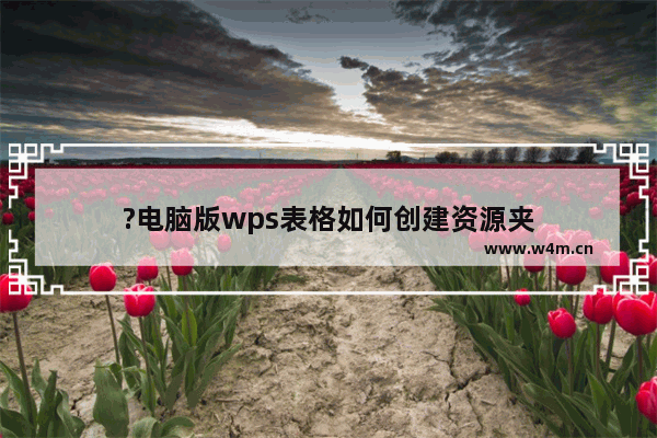 ?电脑版wps表格如何创建资源夹