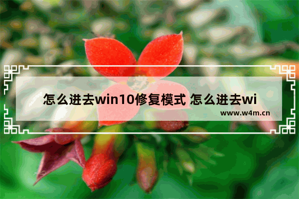 怎么进去win10修复模式 怎么进去win10修复模式选项