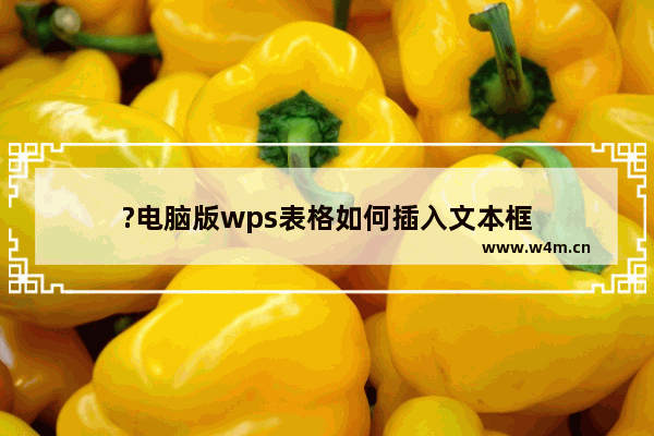 ?电脑版wps表格如何插入文本框