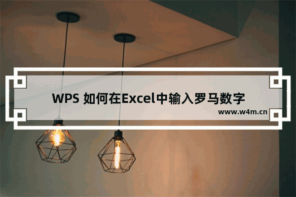 WPS 如何在Excel中输入罗马数字