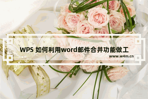 WPS 如何利用word邮件合并功能做工资条