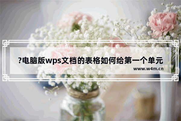 ?电脑版wps文档的表格如何给第一个单元格加上斜线