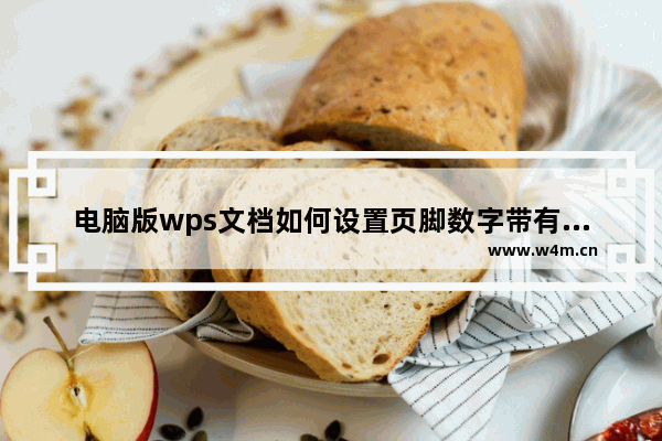 电脑版wps文档如何设置页脚数字带有菱形符号