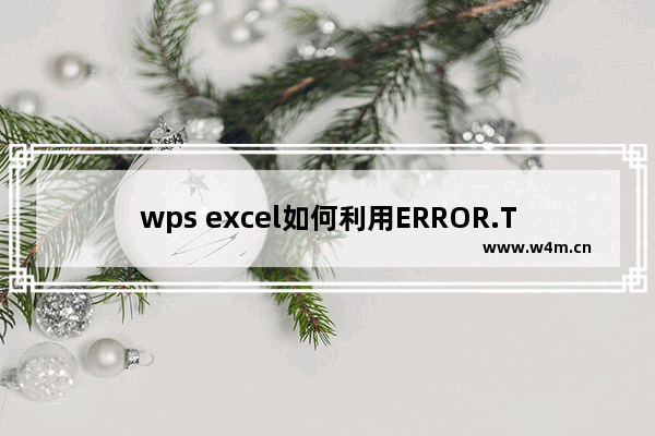 wps excel如何利用ERROR.TYPE函数返回错误类型与代号