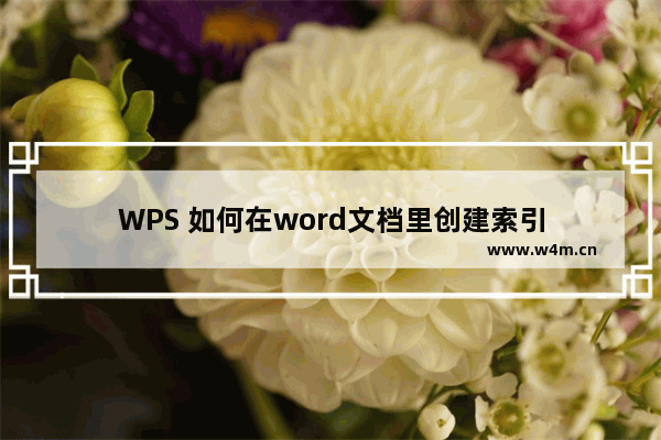 WPS 如何在word文档里创建索引