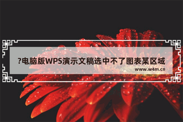 ?电脑版WPS演示文稿选中不了图表某区域怎么办