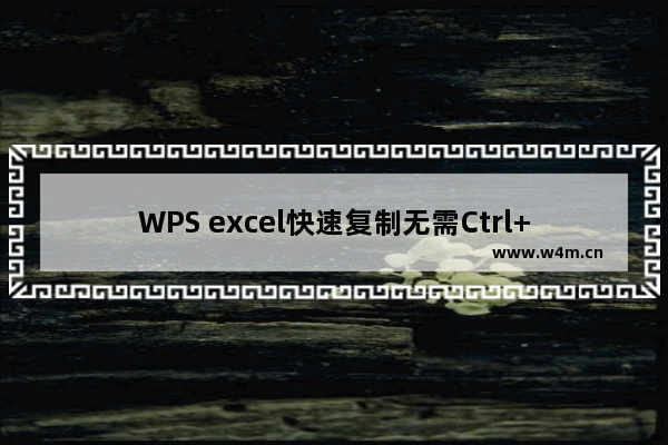 WPS excel快速复制无需Ctrl+C和Ctrl+V