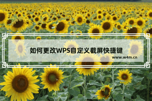 如何更改WPS自定义截屏快捷键