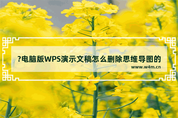 ?电脑版WPS演示文稿怎么删除思维导图的关联