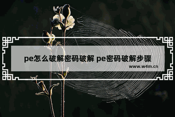 pe怎么破解密码破解 pe密码破解步骤