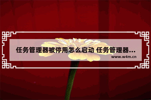 任务管理器被停用怎么启动 任务管理器被停用怎么启动软件