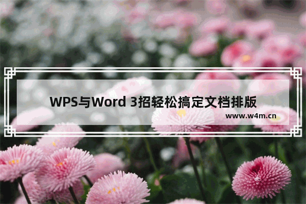 WPS与Word 3招轻松搞定文档排版